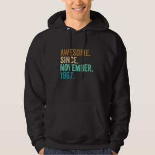 55 år gamla gåvor Fantastisk sedan november 1967 5 Hoodie