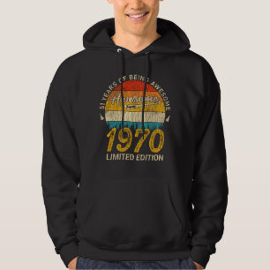 55 år gammal 1970 Retro Fantastisk 55:e födelsedag Hoodie