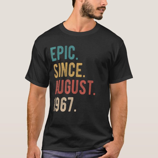 55 år gammal 55: e födelsedagen Epic sedan augusti T Shirt (Framsida)