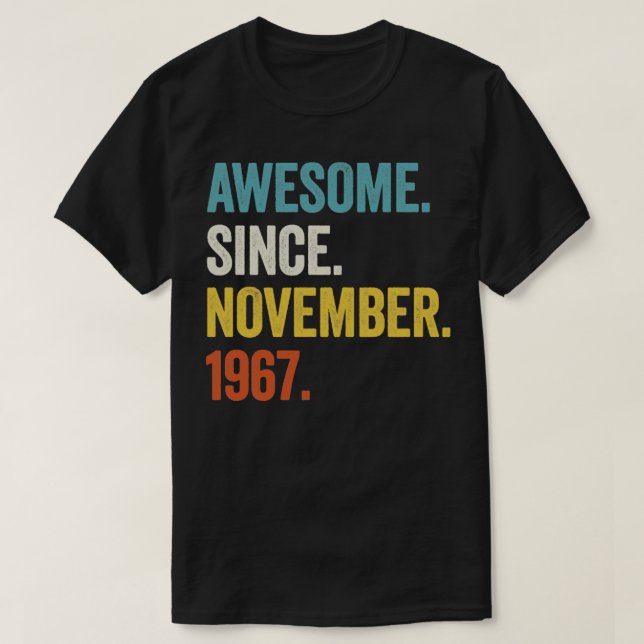 55 år gammal Fantastisk sedan november 1967 55:e f T Shirt (Design framsida)