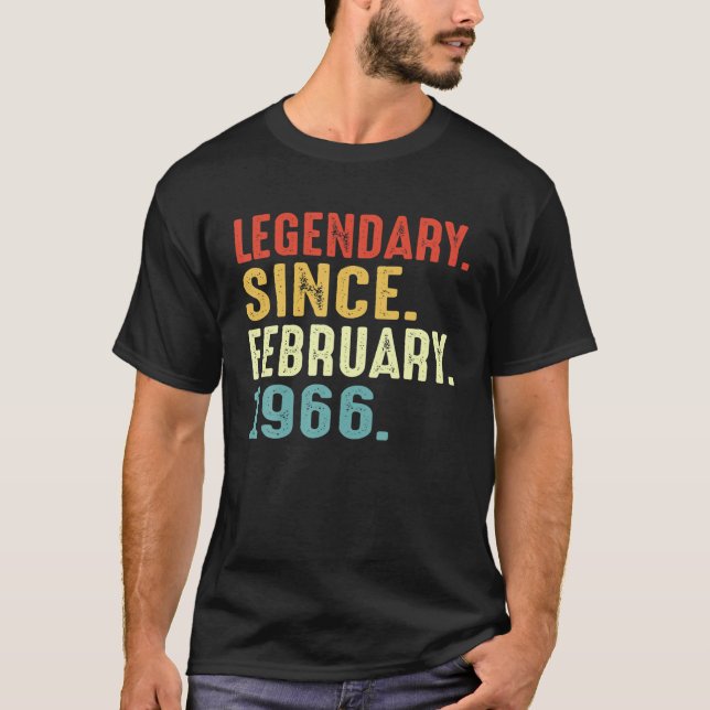 55 år gammal födelsedagskalkyl sedan februari t shirt (Framsida)