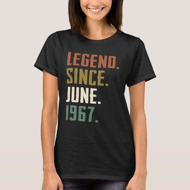 55 år gammal förklaring sedan juni 1967 55 dagar t shirt (Framsida)