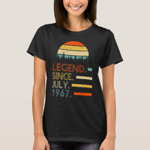 55 år gammal retro Birthday Legend sedan juli 1966 T Shirt