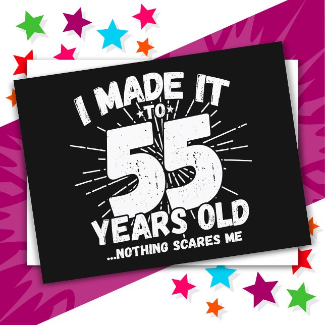 55 år gammal sarkastisk meme rolig 55-årsdag vykort (Skapare uppladdad)