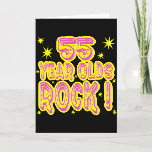 55 år gammal Sten! (Rosa) gratulationskort Kort