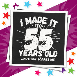 55 år gammalt Sarkastic Meme Funny 55:e födelsedag Pappersservett