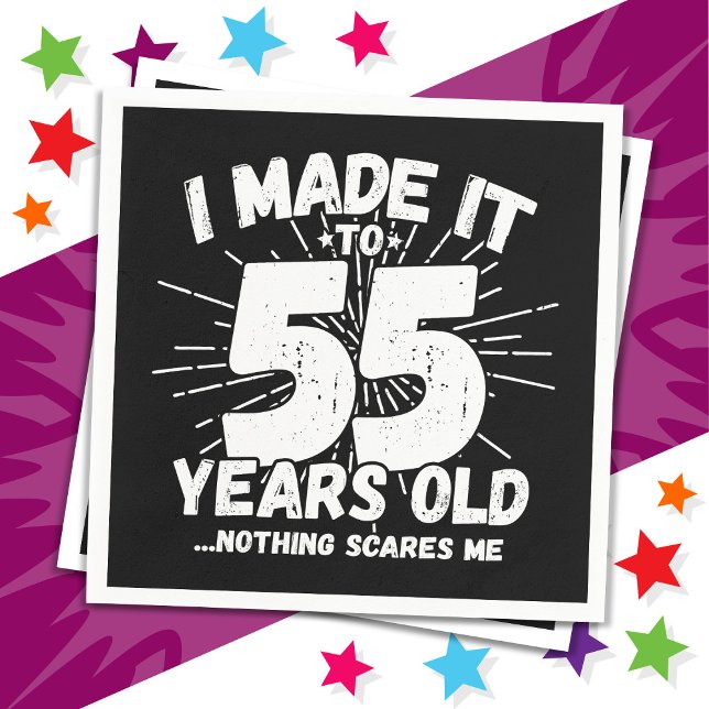 55 år gammalt Sarkastic Meme Funny 55:e födelsedag Pappersservett (Skapare uppladdad)