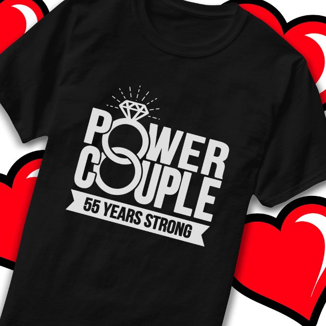 55 år Strong Power Cute Cute 55-årsdag T Shirt (Skapare uppladdad)
