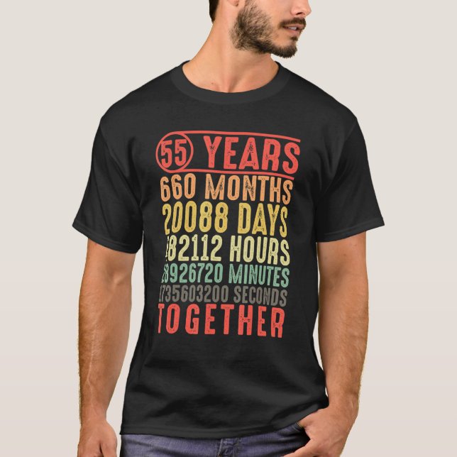 55 år Tillsammans 55-årsjubileum gifta föräldrar T Shirt (Framsida)