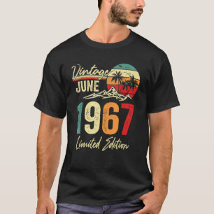 55-årig Vintage juni 1967 55:e födelsedagen T Shirt