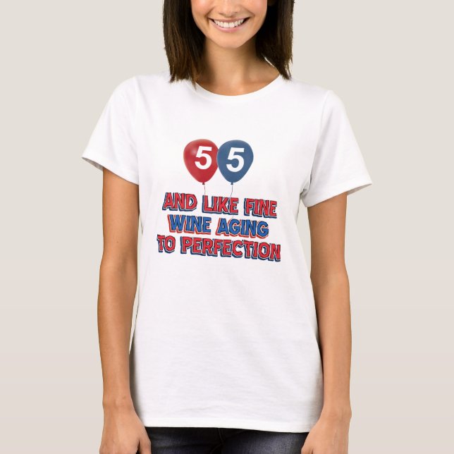 55 åriga födelsedaggåvor tee (Framsida)