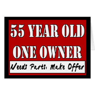 55 årigt, en ägare - behovsdelar, gör erbjudande hälsningskort