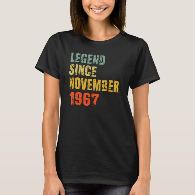 55 års ålder sedan den 1 november t shirt (Framsida)