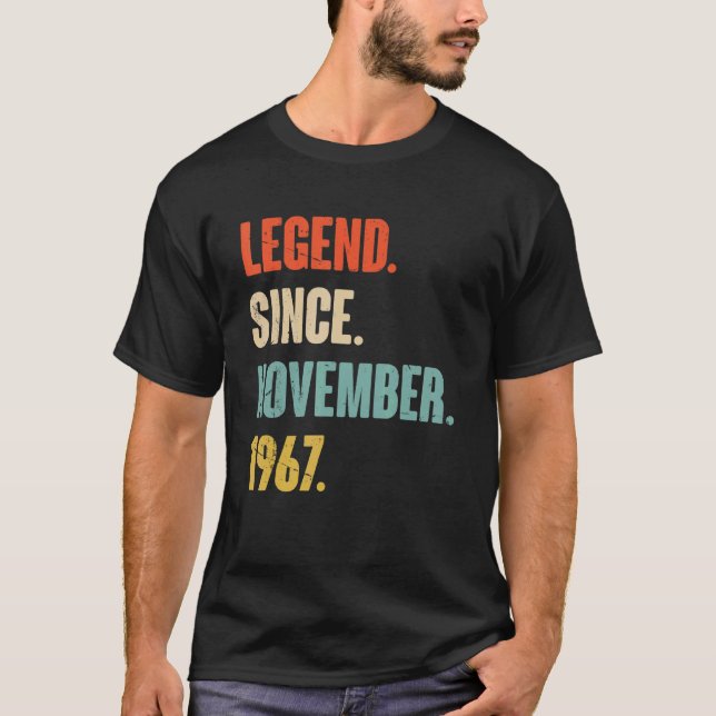 55 års ålder sedan november t shirt (Framsida)