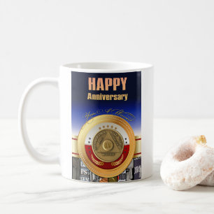 55 års CUSTOM NAME AA-mynt Du är en vinnare Kaffemugg