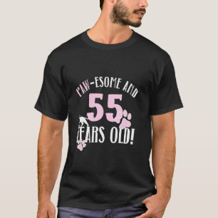 55-årsdag 55 år gammal kattmamma kattälskare födel t shirt