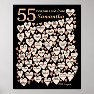 55-årsdag 55 skäl vi älskar dig poster