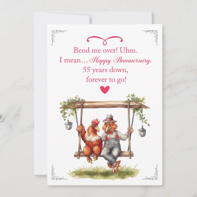 55-årsjubiléskort inbjudningar (Framsida)