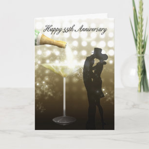 55-årsjubileum - champagne kort