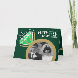 55-årsjubileum Emerald guld ring nu fotografi Kort