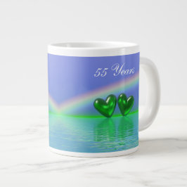 55-årsjubileum Emerald Hearts Jumbo Mugg