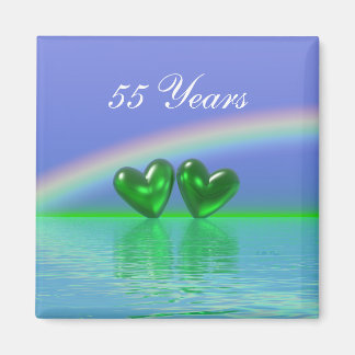 55-årsjubileum Emerald Hearts Magnet