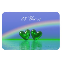 55-årsjubileum Emerald Hearts Magnet
