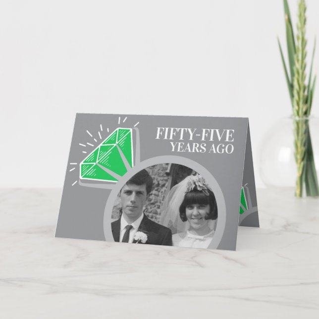 55-årsjubileum Emerald ring nu fotografi Kort (Framsida)