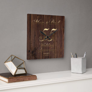 55-årsjubileum för Emerald Bröllop 2022 Fyrkantig Klocka