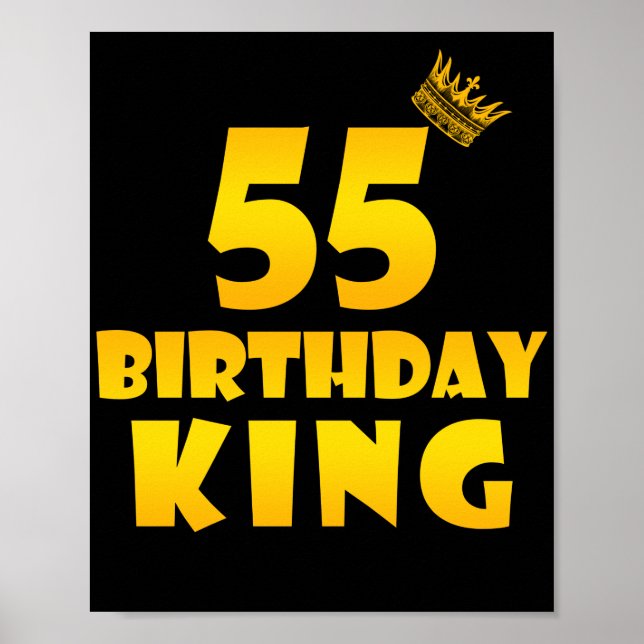 55-årsjubileum Gift i 55 år Kung Poster (Framsidan)