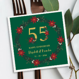 55-årsjubileum Personlig Julblöjor Pappersservett