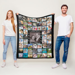 55-årsjubileum: Photo Collage United SINCE Fleecefilt