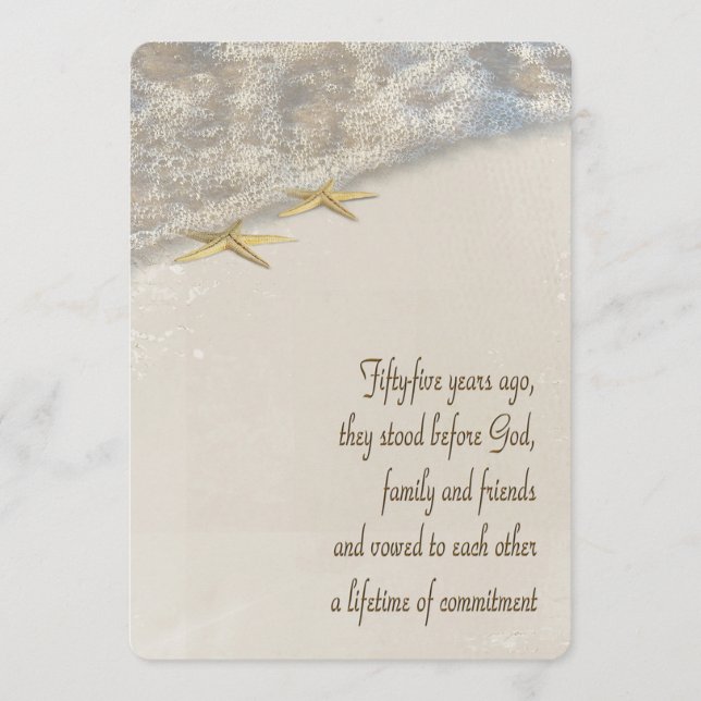 55-årsjubileum Vow Renewal-Bröllopsprogrammet Program (Framsida)