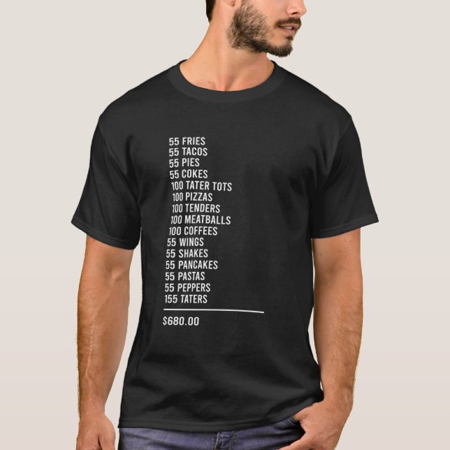55 Burgare 55 Pommes frites T Shirt (Framsida)