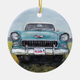 "55 Chevy Car Art Ornament