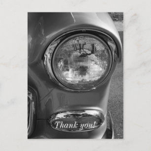 55 Chevy Strålkastarens Gråskala Vykort