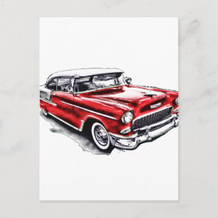 55 Chevy Vykort