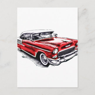 55 Chevy Vykort
