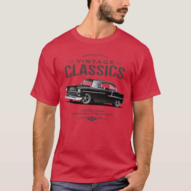 55 chevys lastbil klassisk retro t shirt (Framsida)