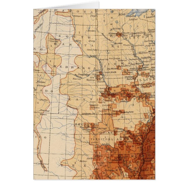 55 Density Negro population Hälsningskort (Framsidan)