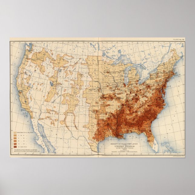 55 Density Negro population Poster (Framsidan)