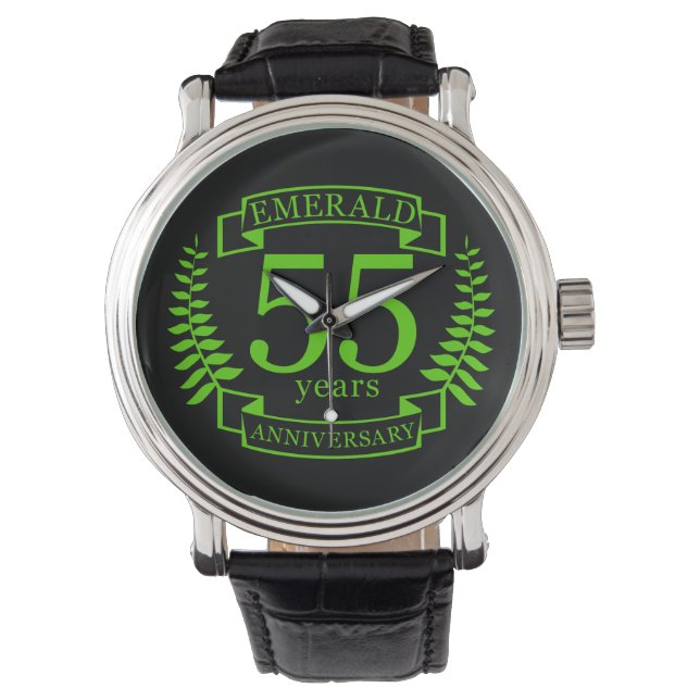 55:e Bröllop-ÅRSDAGEN Armbandsur (Framsida)