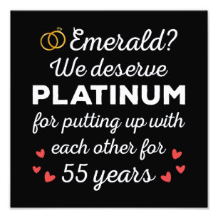 55:e Bröllop-årsdagen I - Emerald Funny Couple Fototryck