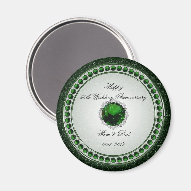 55:e Bröllop-årsdagen Magnet (Front/Back)