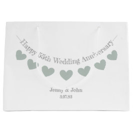 55:e Emerald Bröllop-årsdagen med gröntens hjärtan