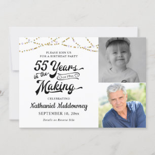 55:e födelsedag 55 ÅR I SKAPAR svarta Guld Inbjudningar