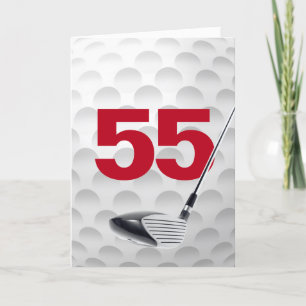 55:e födelsedag Golf Boll Design Kort