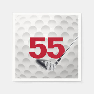 55:e födelsedag Golf Boll Pappersservett