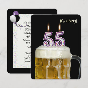 55:e födelsedag i Party Inbjudningar