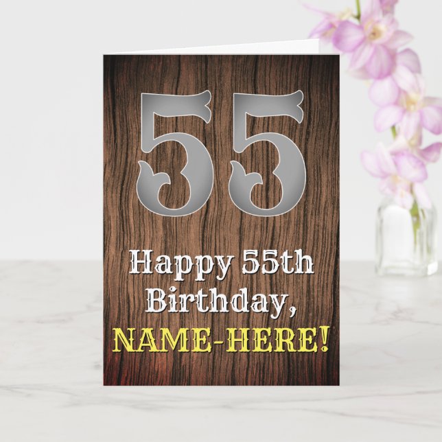55:e födelsedag: Land Western Inspired Titta, Namn Kort (Orkide)